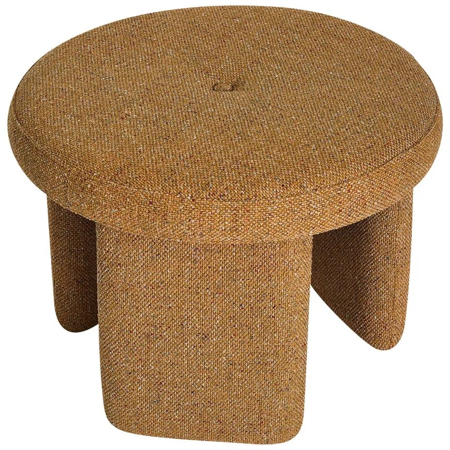Musztardowy puf Rocco – Hübsch