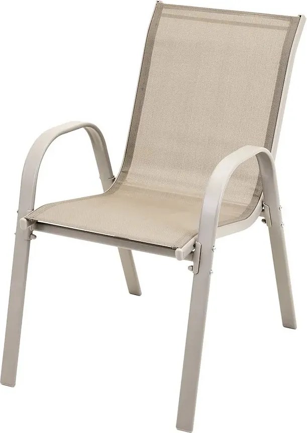 Beżowy zestaw krzeseł na taras M3-C57