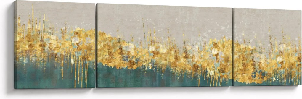 Obraz - Tekstura ze złotą dekoracją (170x50 cm)
