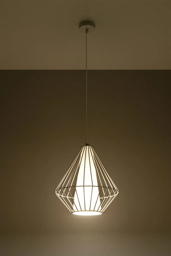 Loftowa lampa wisząca druciana E843-Gylfi - biały