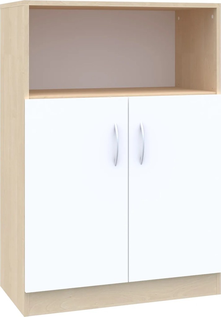 Dwudrzwiowa szafka biurowa na klucz Simple z półką, 80x40x120,5 cm, index 80-3P-2F2