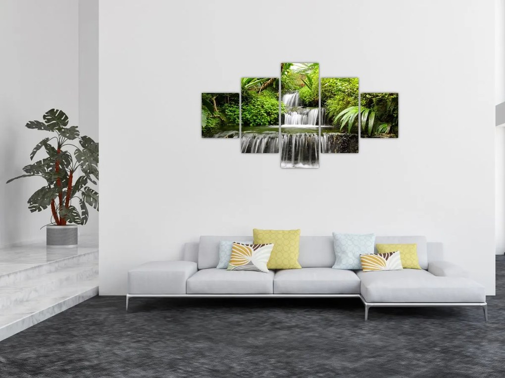 Obraz - Wodospad w lesie deszczowym (125x70 cm)