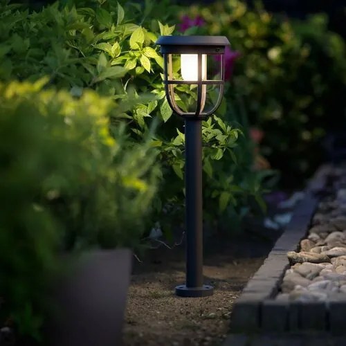 Philips Radii UltraEfficient Solar Outdoor LEDColumn Light 1,3W 3000K 60 cm, czarny