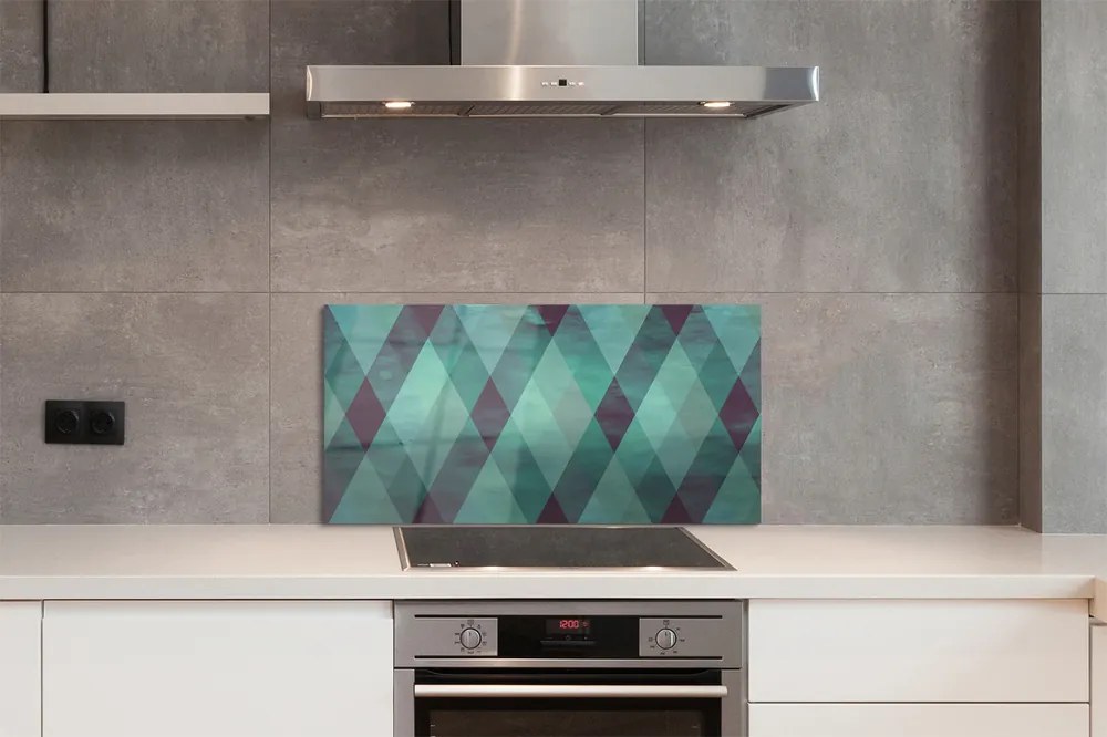 Szklany Panel Modernistyczny Wzór Diamentów