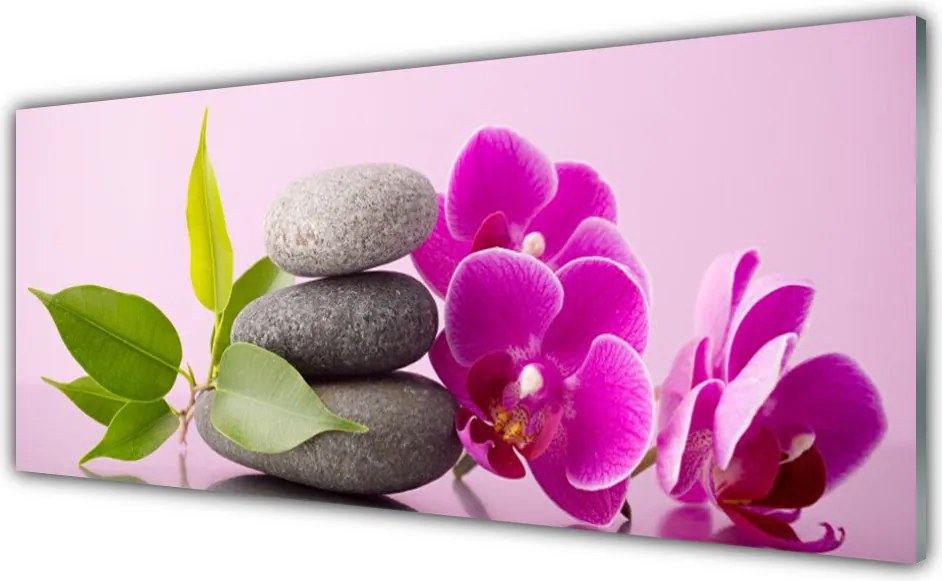 Szkło nad Blatem Fioletowa Orchidea w Detalu