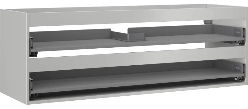 Mexen Box-A korpus szafki podumywalkowej 140 cm, 2 szuflady, szary mat - 91AX0-1400-470-2-62