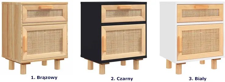 Szafka nocna na nóżkach w stylu boho H4-P19