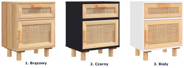 Szafka nocna na nóżkach w stylu boho - Lucda 3X
