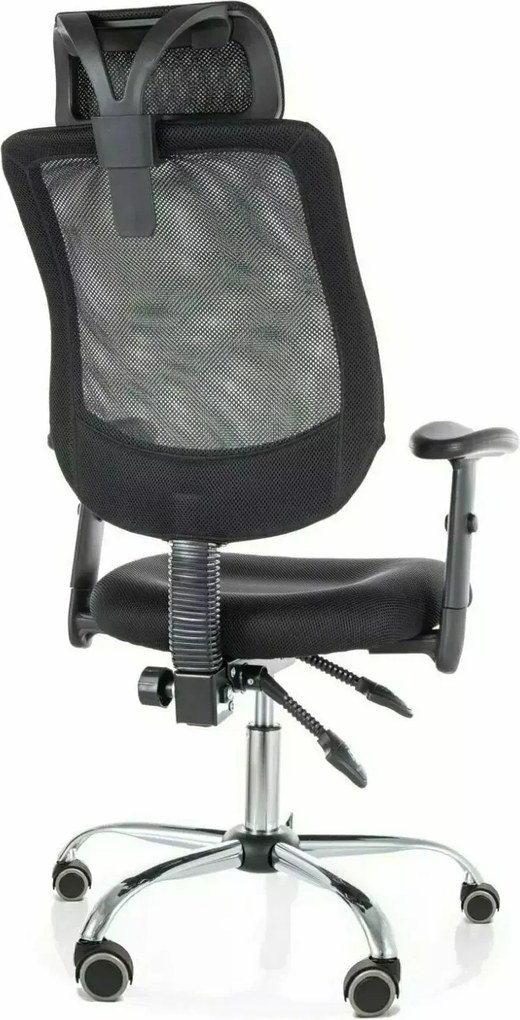 Czarny fotel biurowy FLEXISEAT Q-118RC