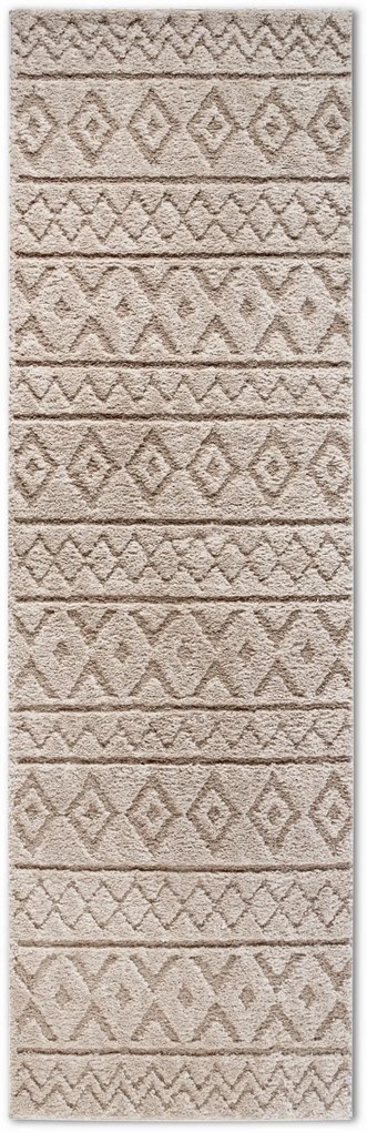 Dywan nowoczesny 3D Elle Collection Gallery Boho beżowy 80 cm x 240 cm