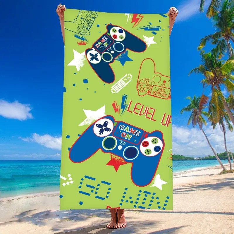 Ręcznik plażowy GO WIN 100x180 cm zielony, 100% mikrofibra