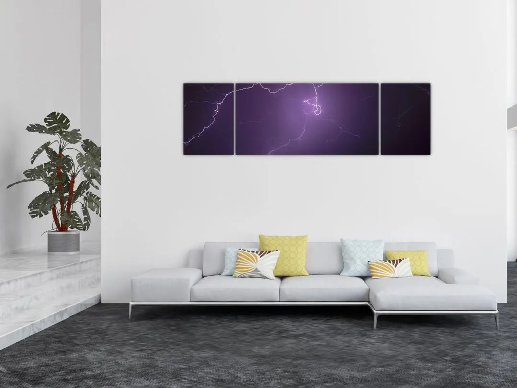 Obraz błyskawicy na niebie (170x50 cm)