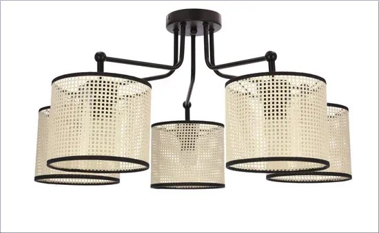Stylowa lampa wisząca z nowoczesnymi abażurami - 5X M078 L8-D62