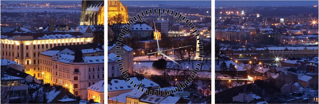 Obraz - Katedra św. Piotra i Pawła, Brno, Czechy (z zegarem) (90x30 cm)
