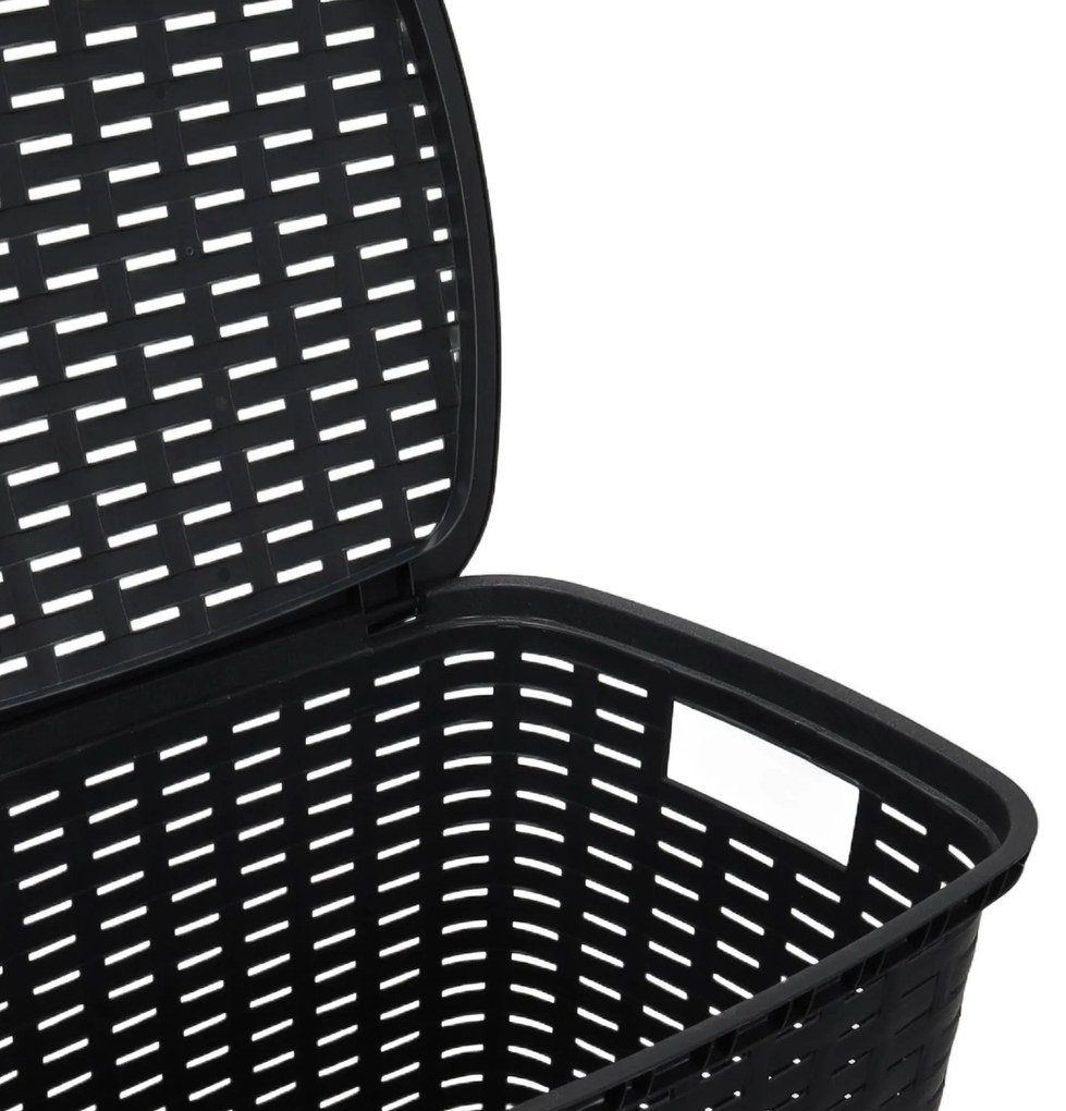 Kosz na pranie z plastiku z recyklingu, 53 l