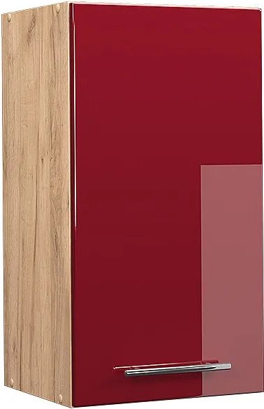 Szafka ścienna bordowa czerwień wysoki połysk 40x34.1x72 fame-line