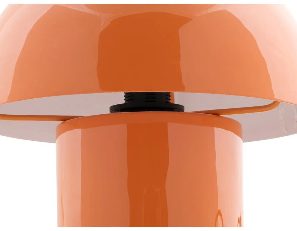 Pomarańczowa lampa stołowa z metalowym kloszem (wysokość 20 cm) Fat Mushroom – Leitmotiv