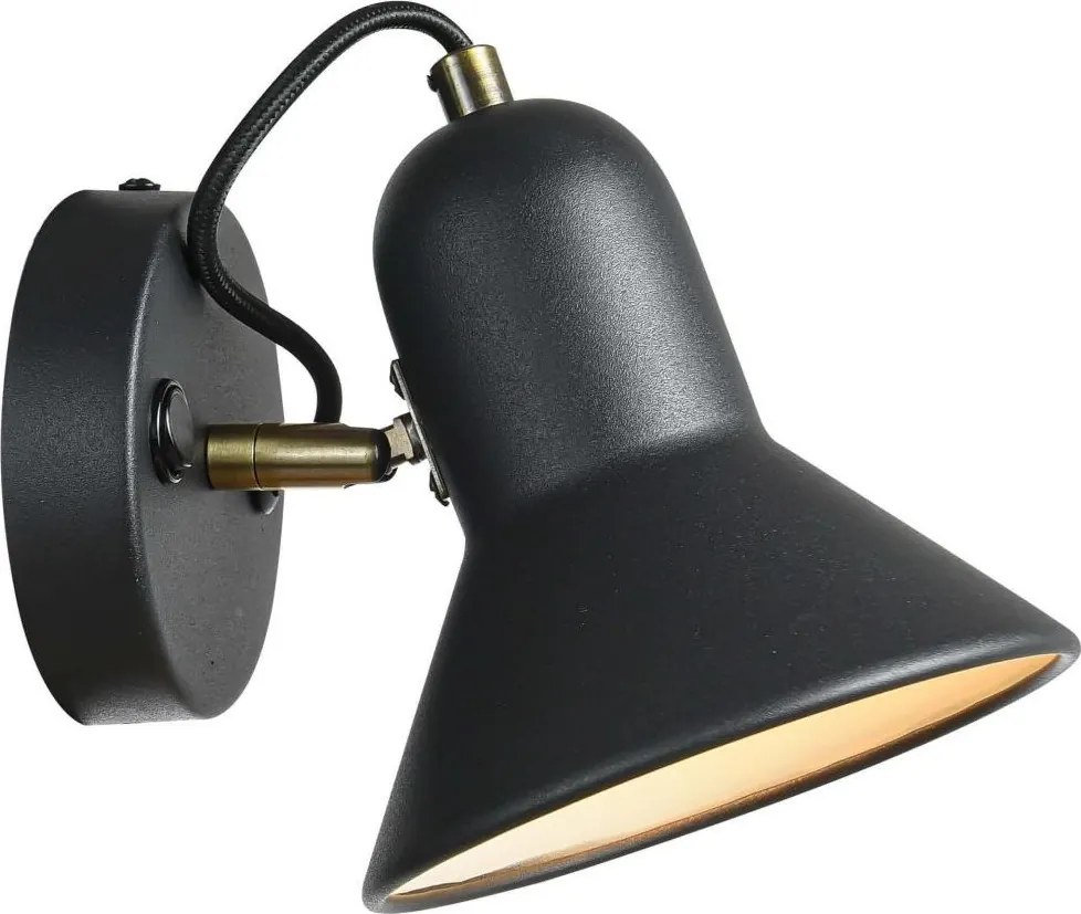 Kinkiet punktowy ASTAMA 1xE27/40W/230V czarny/mosiądz