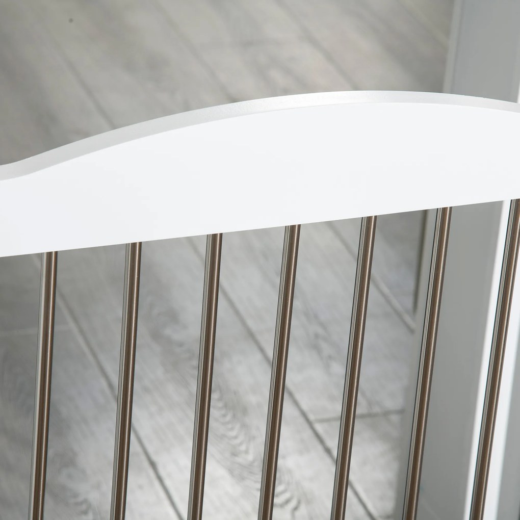 PawHut Składane Ogrodzenie Dla Psów, Regulowana Forma, Do Psów Do 20 kg, 154 x 80 x 30 cm, Białe