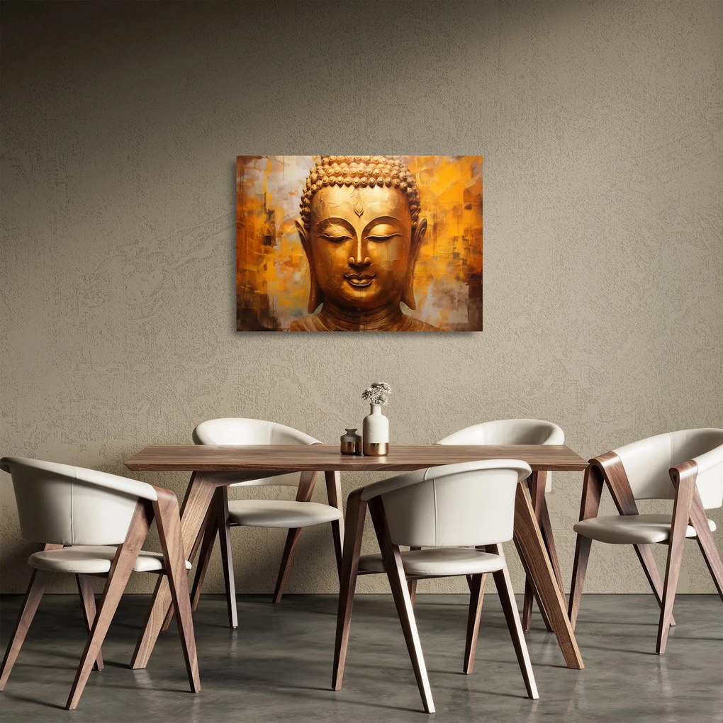 Obraz na szkle - Budda, obraz olejny (70x50 cm)