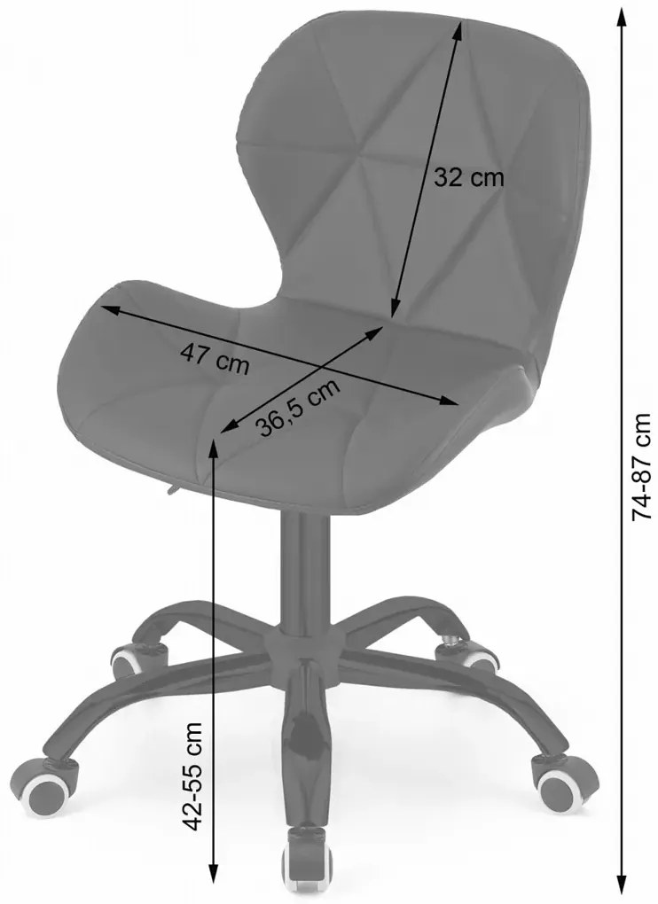 Czarny z ekoskóry fotel obrotowy do biurka B5-F45