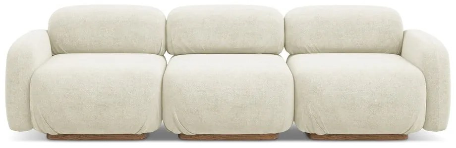 Kremowa sofa modułowa z materiału bouclé 270 cm Ailani – Makamii