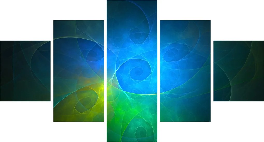 Obraz niebieskiej abstrakcji (125x70 cm)