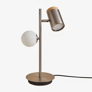 Lampa Stołowa Kierunkowa Z 2 Punktami Świetlnymi Z Żelaza Amaranto Chrome - Sklum