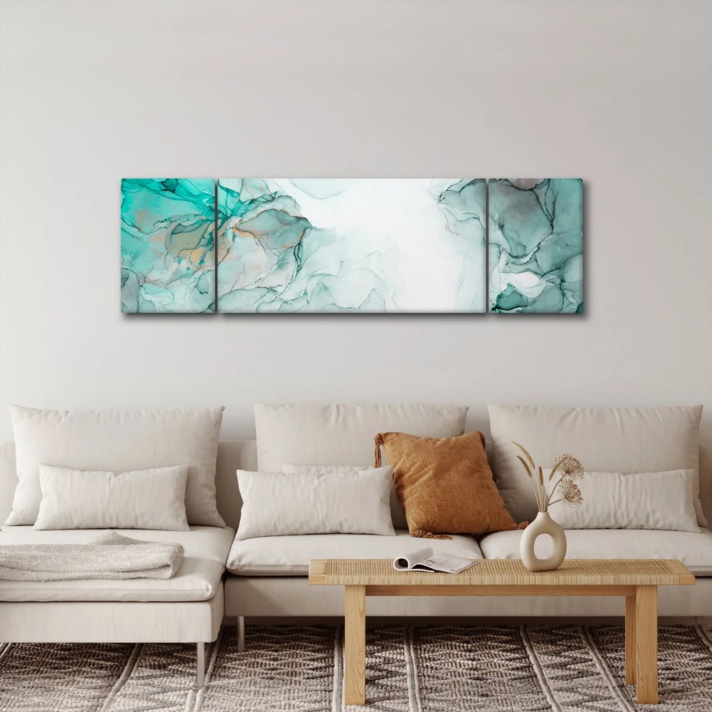 Obraz - Atramentowa abstraakcja 2 (170x50 cm)