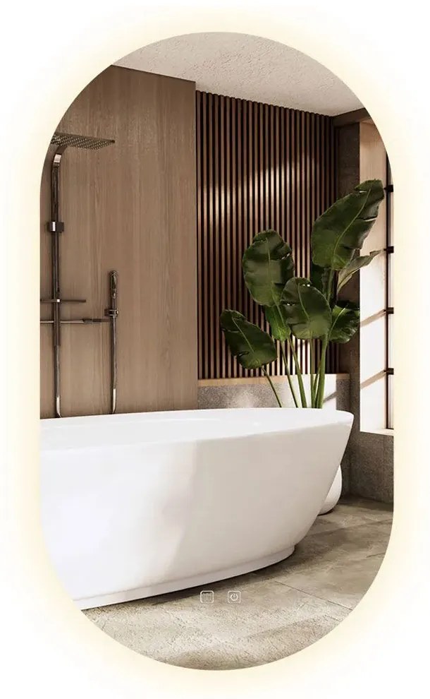 LUSTRO ŚCIENNE LED EGG 60x80 cm