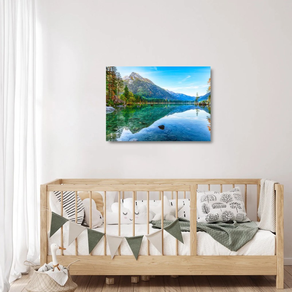Obraz na szkle - Jezioro Hintersee (70x50 cm)