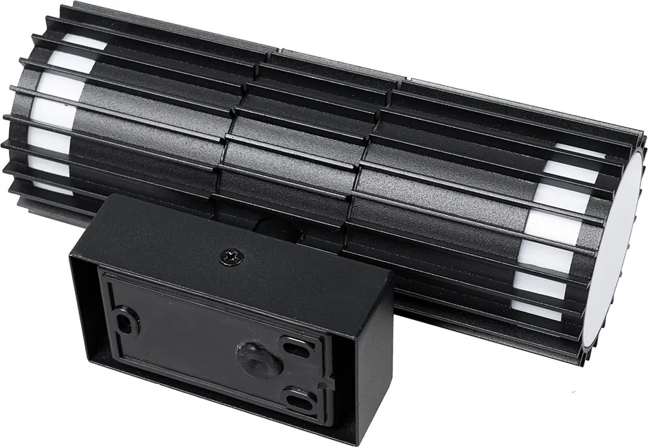 Designerska lampa ścienna zewnętrzna czarna 2-światłowa IP44 - Boris