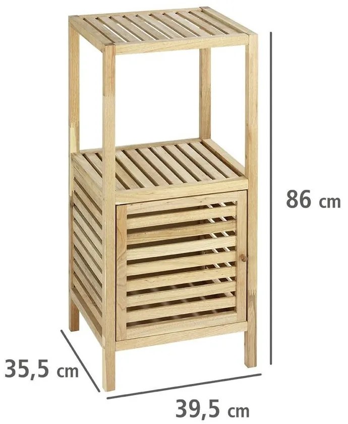 Regał łazienkowy NORWAY z drzwiczkami - 3 poziomy, WENKO