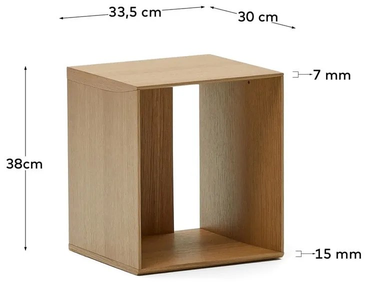 Modułowy system półek w dekorze dębu 34x38 cm Litto – Kave Home