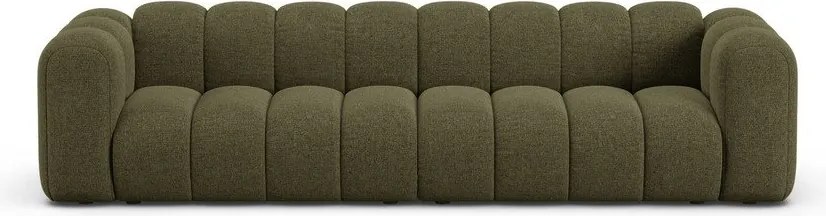 Zielona sofa z tkaniny szenilowej 290 cm Lupine – Micadoni
