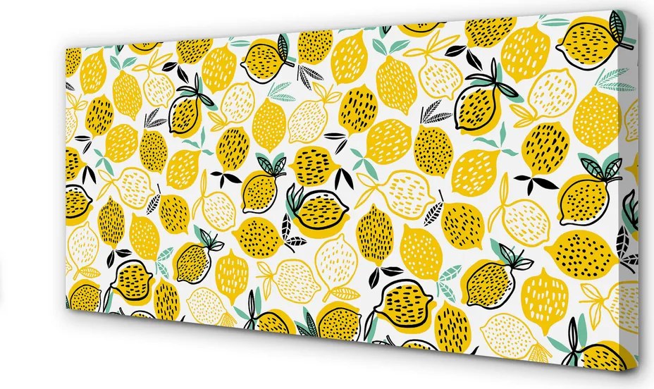 Obraz na płótnie Świeże Żółte Cytryny