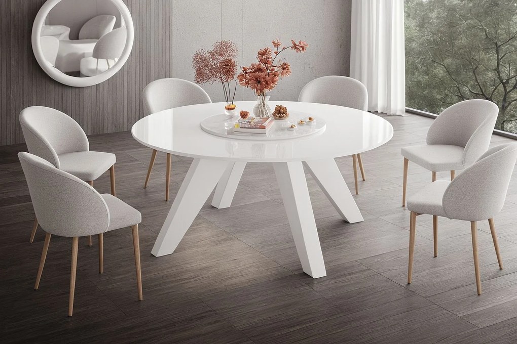 Okrągły stół z obrotowym blatem Rotante 160 Hubertus połysk