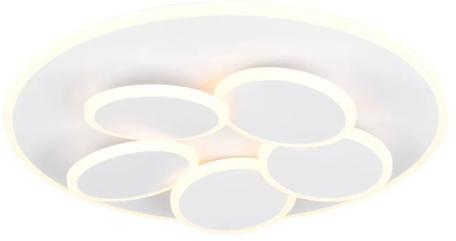Biała lampa sufitowa LED ze zdalnym sterowaniem i ściemniaczem Mandala – Trio
