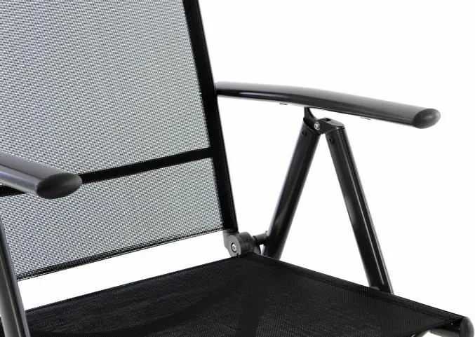 Zestaw dwóch regulowanych krzeseł ogrodowych - czarny