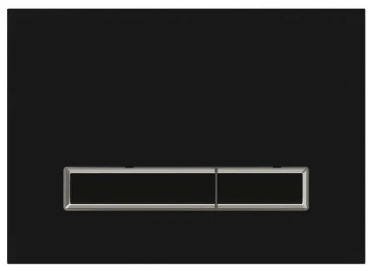 Przycisk spłukujący szklany czarny IPPO