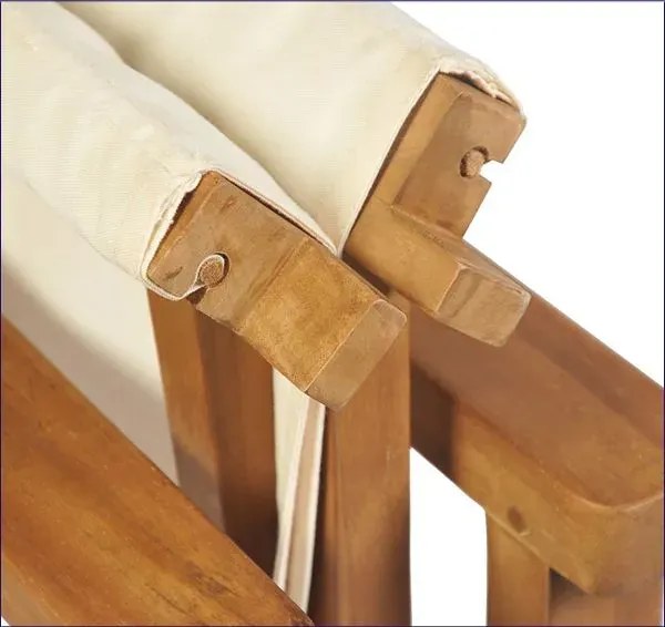 Składane tekowe krzesło reżyserskie Limo