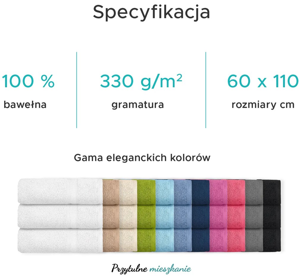 Ręcznik CLARYSSE ELEGANCE 60x110 cm piaskowy, 100% bawełna