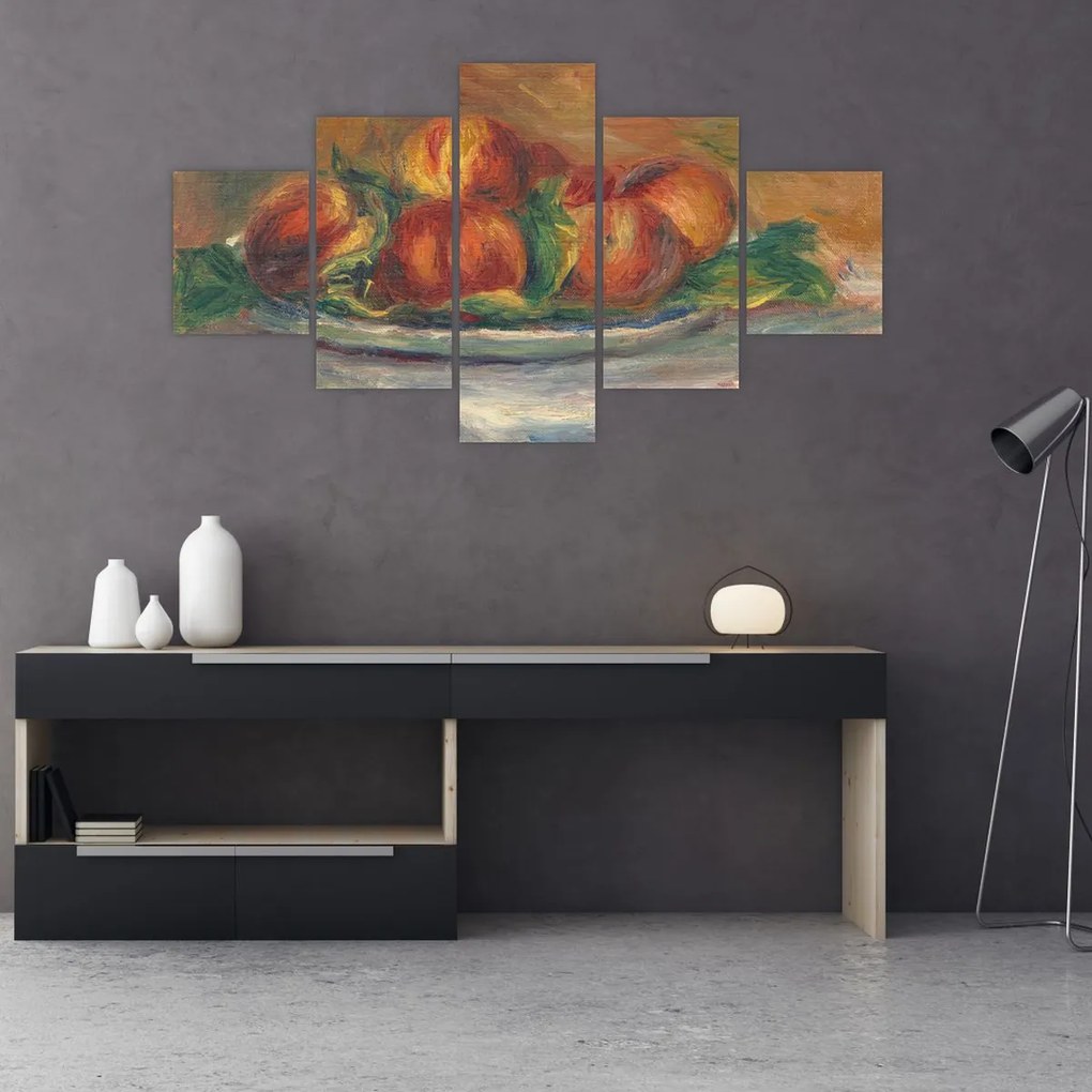 Obraz - Auguste Renoir, Peaches on a  Plate, reprodukcje (125x70 cm)
