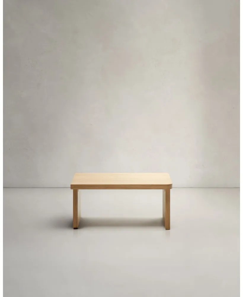 Stolik w dekorze dębu w naturalnym kolorze 89x62 cm Oaq – Kave Home