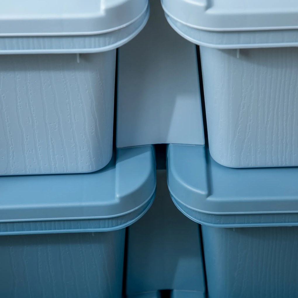 HOMCOM Szafka z szufladami dla dzieci, pudełka na przechowywanie z 6 poziomami, meble dla dzieci