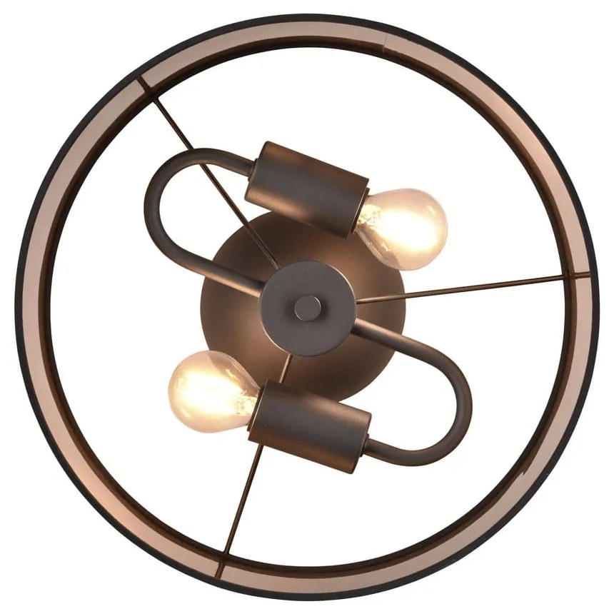 Czarno-brązowa lampa sufitowa ø 30 cm Davos – Trio