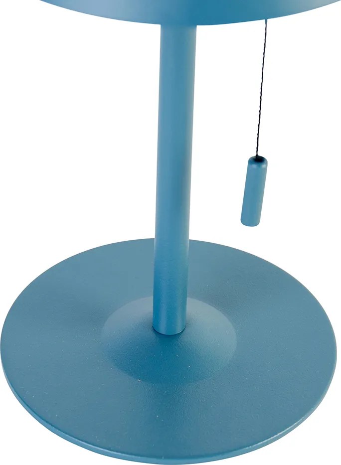 Zestaw 2 lamp stołowych niebieskich, w tym LED 3-stopniowy ściemniacz ładowany i solarny - Ferre