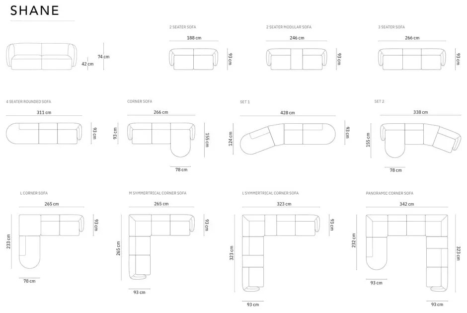 Kremowy narożnik (prawostronny) Shane – Micadoni Home