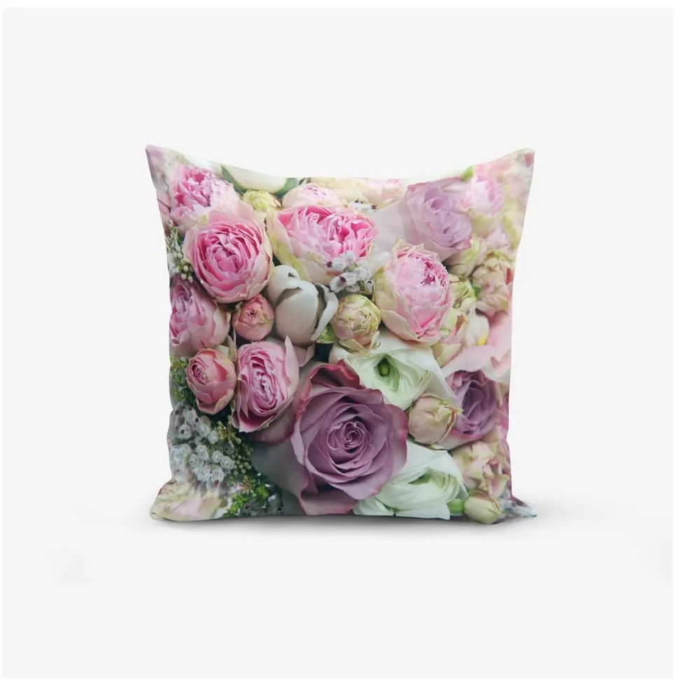 Poszewka na poduszkę z domieszką bawełny Minimalist Cushion Covers Roses, 45x45 cm