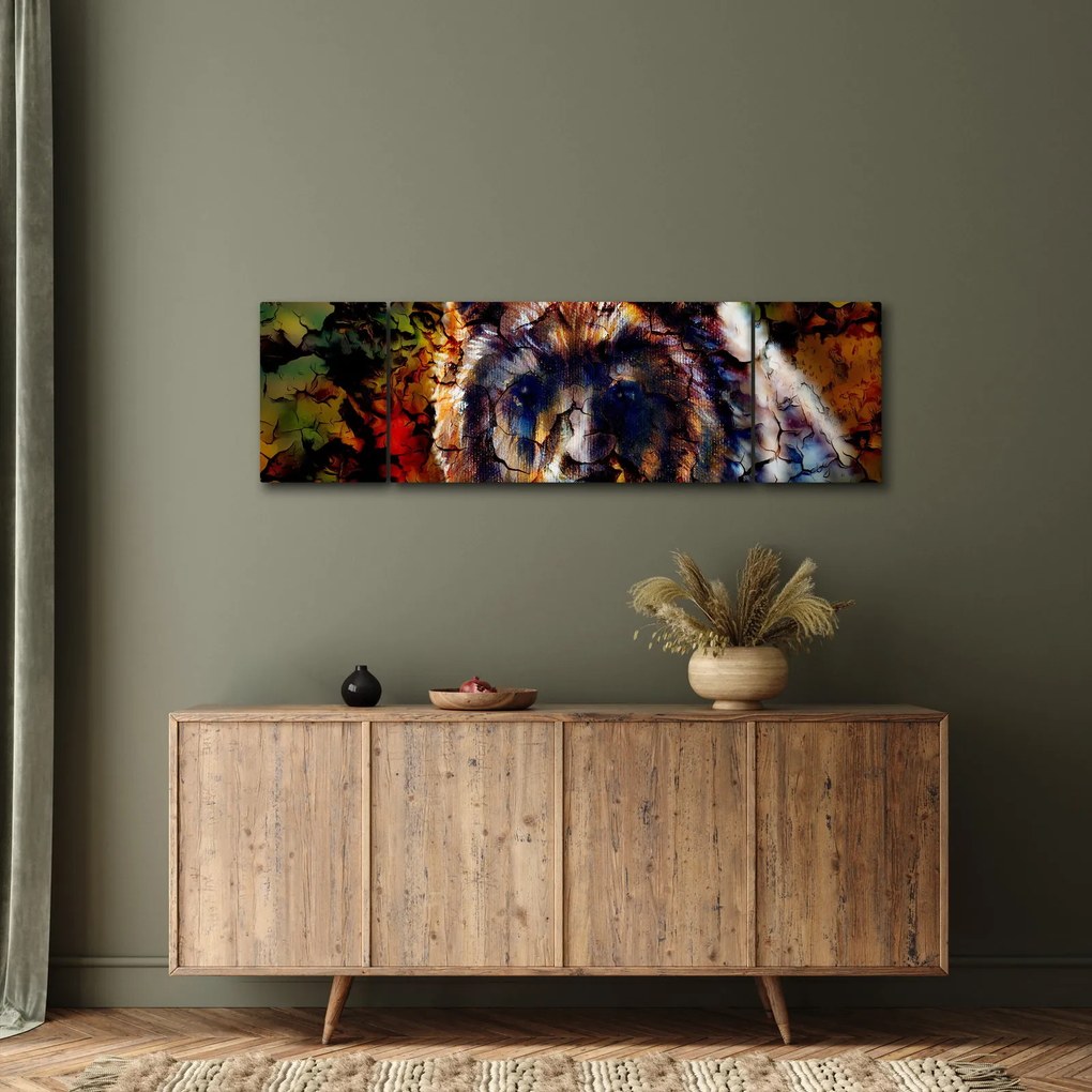 Obraz - Niedźwiedź, malarstwo (170x50 cm)